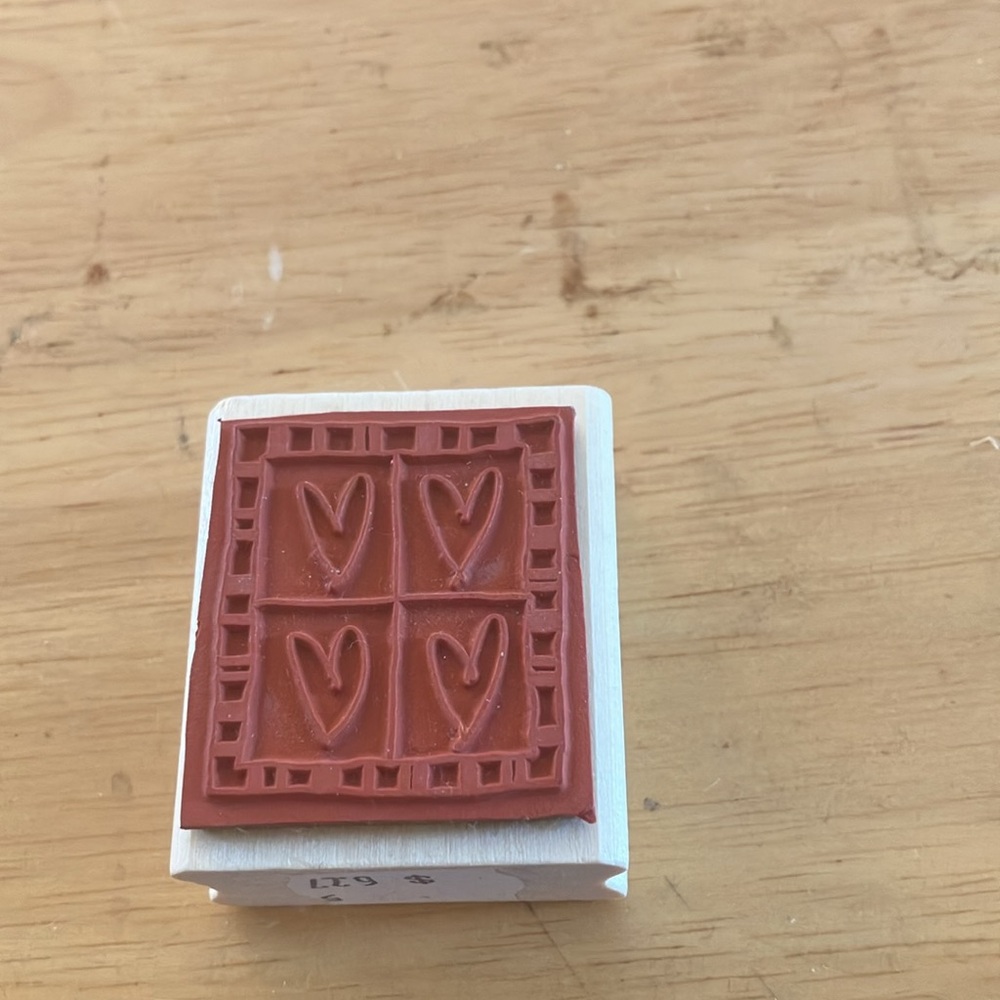 Colorful Heart Block stamp - Picture 2 of 2